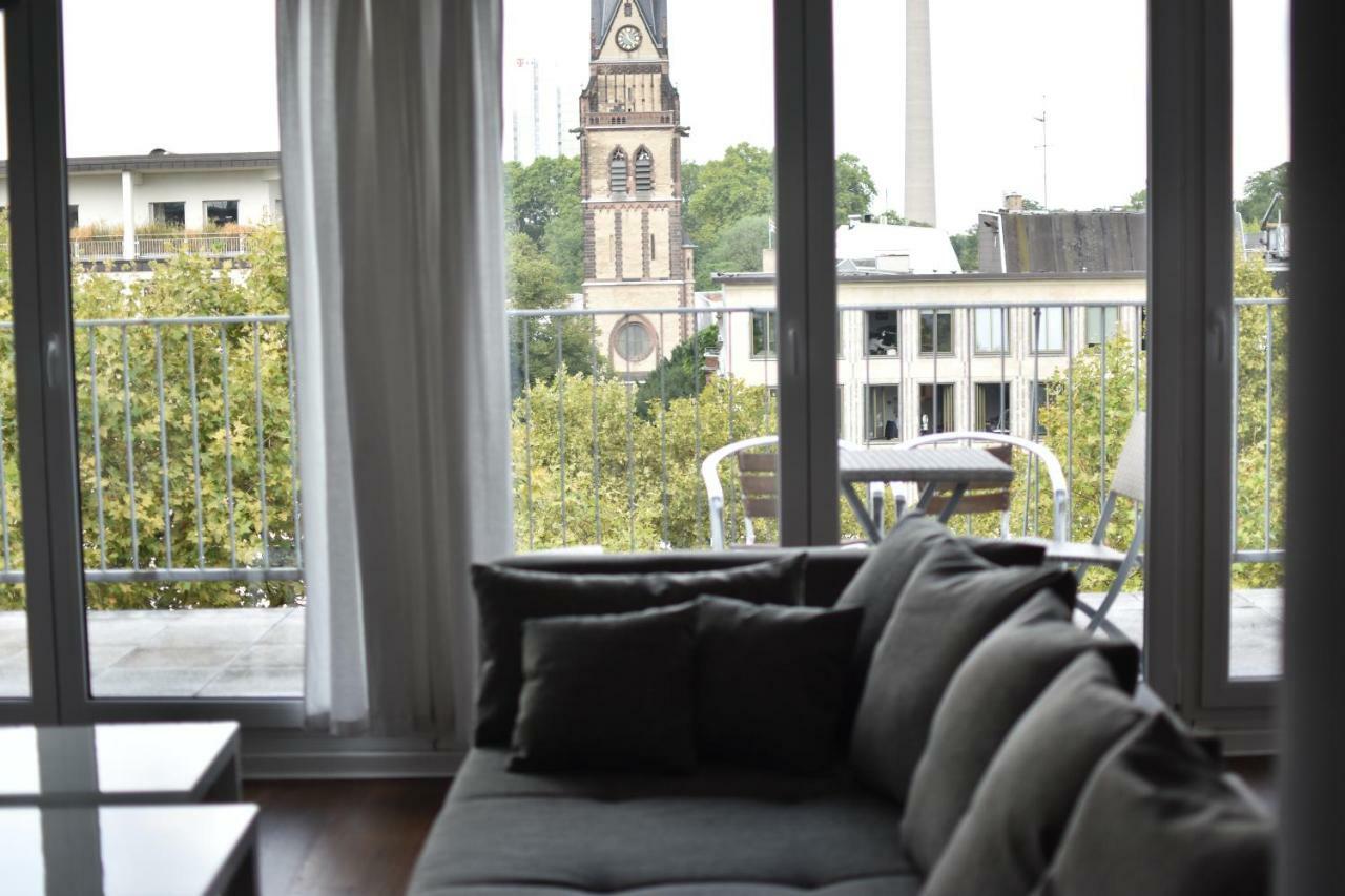 Penthouse Apartment mit Rundumterrasse Köln Exterior foto