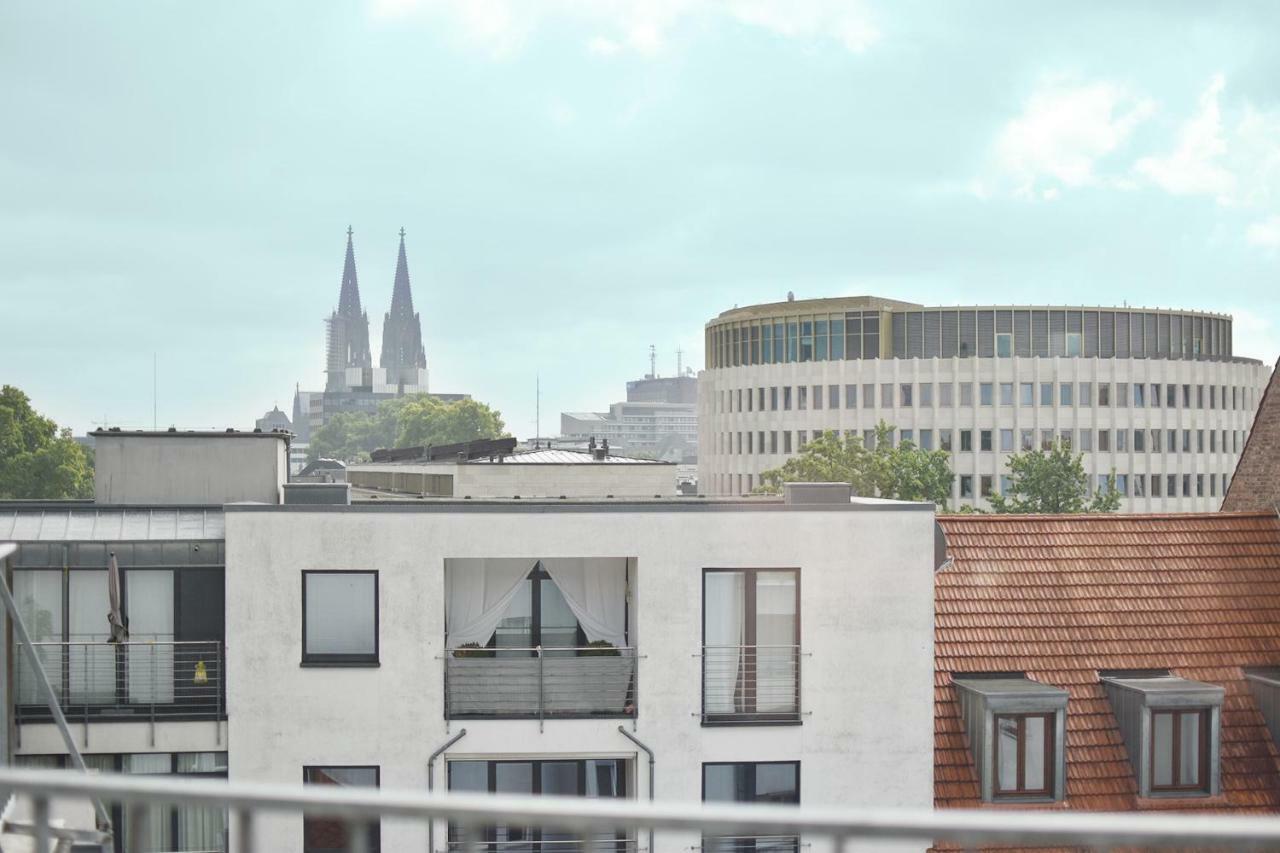 Penthouse Apartment mit Rundumterrasse Köln Exterior foto